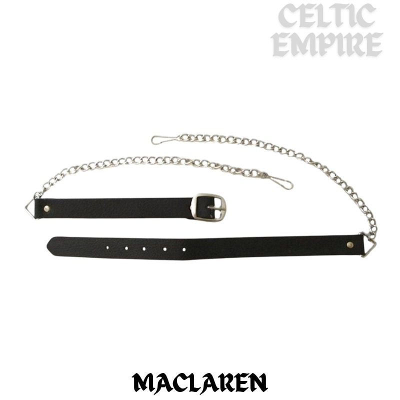 MacLaren Scottish Family Clan Badge Sporran, Leather