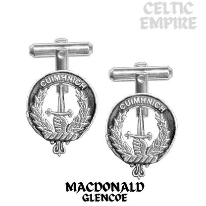 MacDonald (Glencoe) Scottish Family Clan Crest Cufflinks