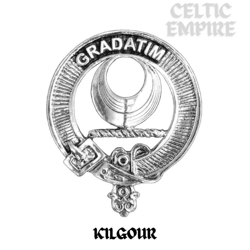 Kilgour Family Clan Crest Interlace Kilt Belt Buckle