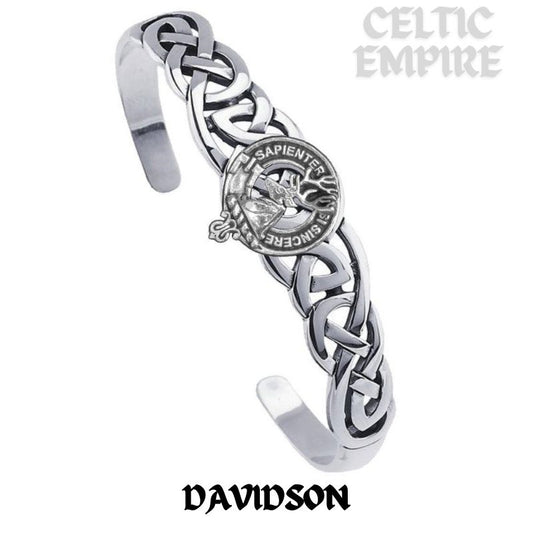Davidson Family Clan Crest Celtic Cuff Bracelet