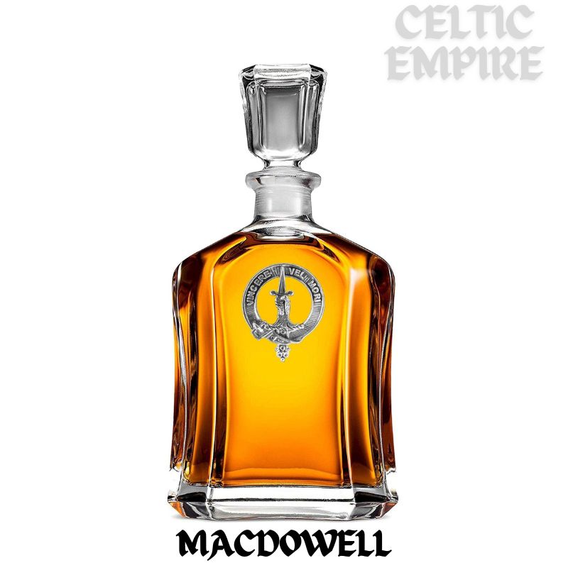 MacDowall Family Clan Crest Badge Whiskey Decanter