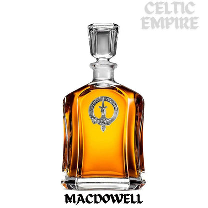 MacDowall Family Clan Crest Badge Whiskey Decanter