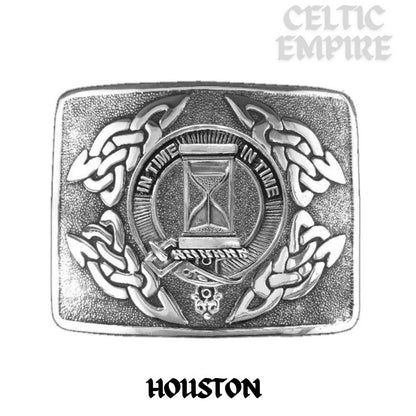 Houston Family Clan Crest Interlace Kilt Belt Buckle