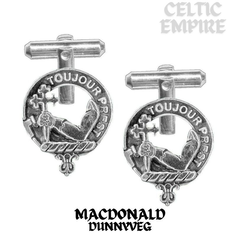 MacDonald (Dunnyveg) Scottish Family Clan Crest Cufflinks