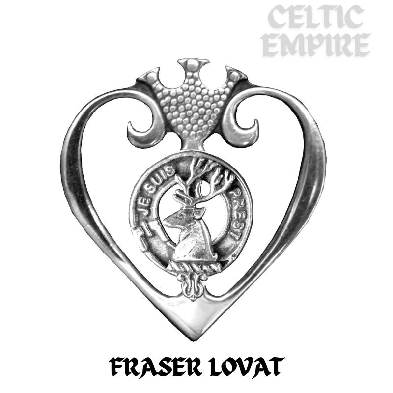 Fraser Lovat Family Clan Crest Luckenbooth Brooch or Pendant