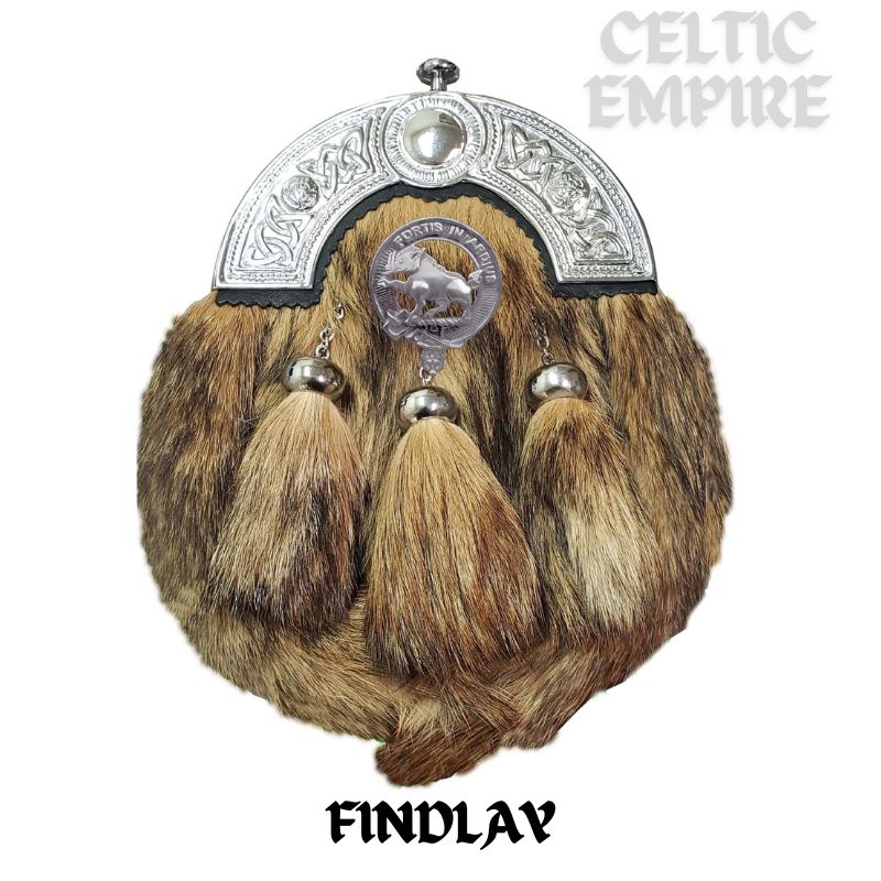 Findlay Scottish Family Clan Crest Badge Dress Fur Sporran