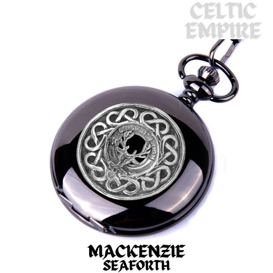 MacKenzie Seaforth Scottish Family Clan Crest Pocket Watch