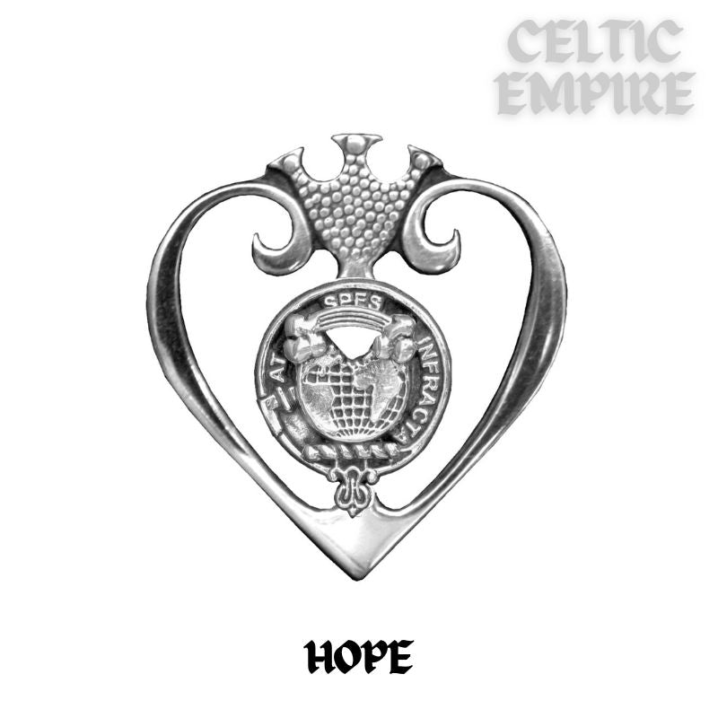 Hope Family Clan Crest Luckenbooth Brooch or Pendant