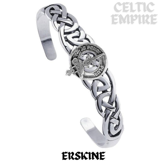 Erskine Family Clan Crest Celtic Cuff Bracelet