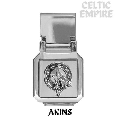 Akins Scottish Family Clan Crest Money Clip