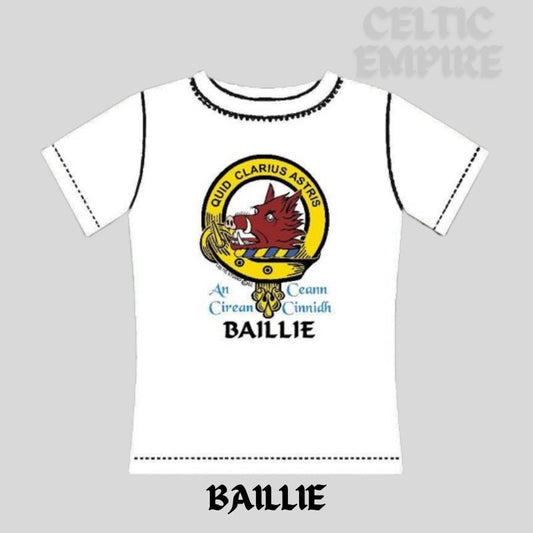 Baillie Scottish Family Clan Crest Full T-Shirt, Family Crest Shirt