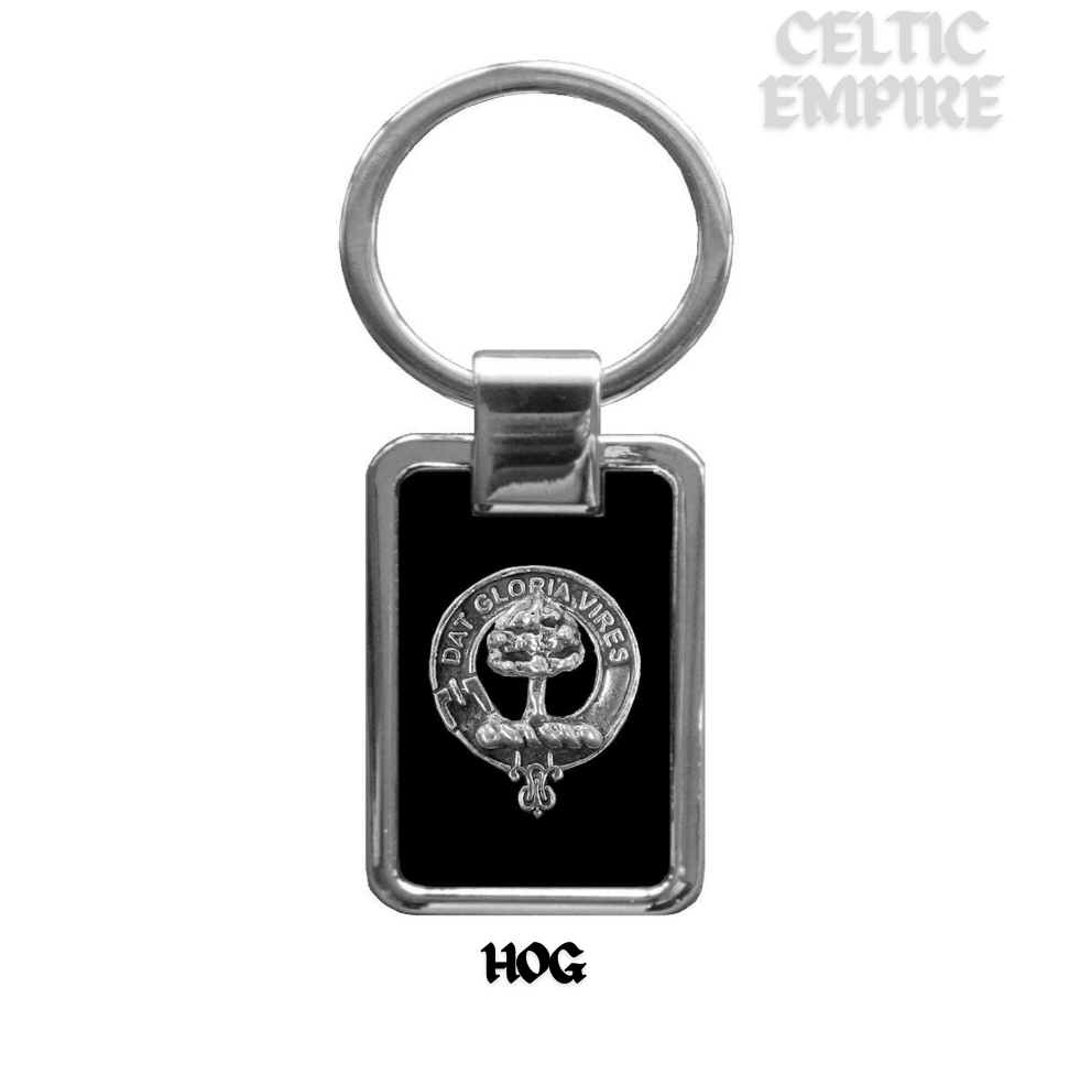 Hog Family Clan Black Stainless Key Ring