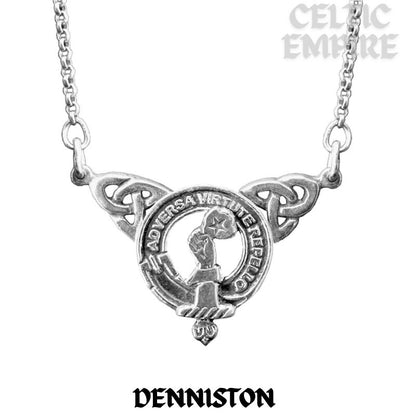 Denniston Family Clan Crest Double Drop Pendant