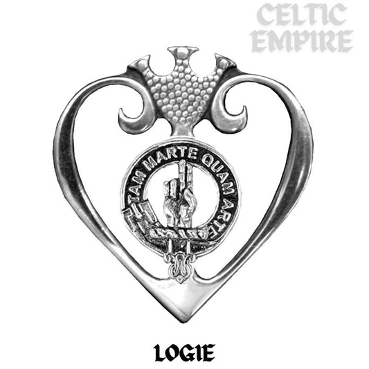 Logie Family Clan Crest Luckenbooth Brooch or Pendant
