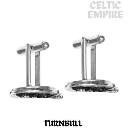 Turnbull Family Clan Crest Scottish Cufflinks; Pewter, Sterling Silver and Karat Gold