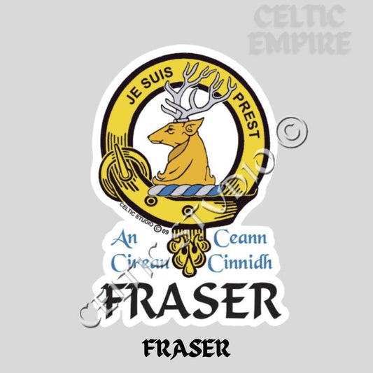 Fraser Family Clan Crest Decal | Custom Scottish Heritage Car & Laptop Stickers
