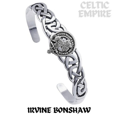 Irvine (Bonshaw) Family Clan Crest Celtic Cuff Bracelet