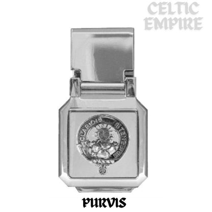 Purvis Scottish Family Clan Crest Money Clip