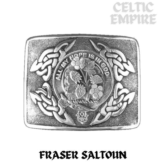 Fraser Saltoun Family Clan Crest Interlace Kilt Belt Buckle