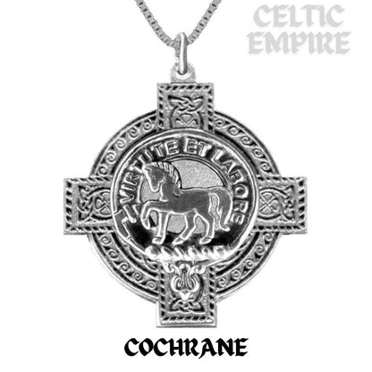 Cochrane Family Clan Crest Celtic Cross Pendant Scottish