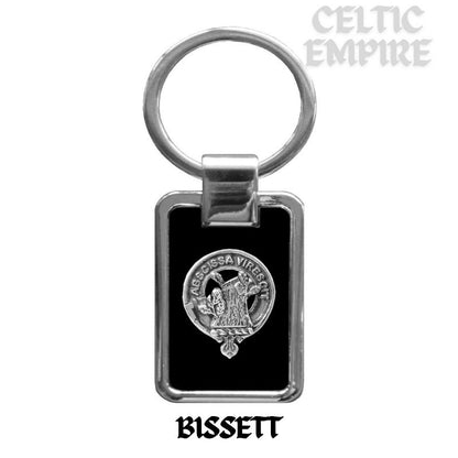 Bisset Family Clan Black Stainless Key Ring