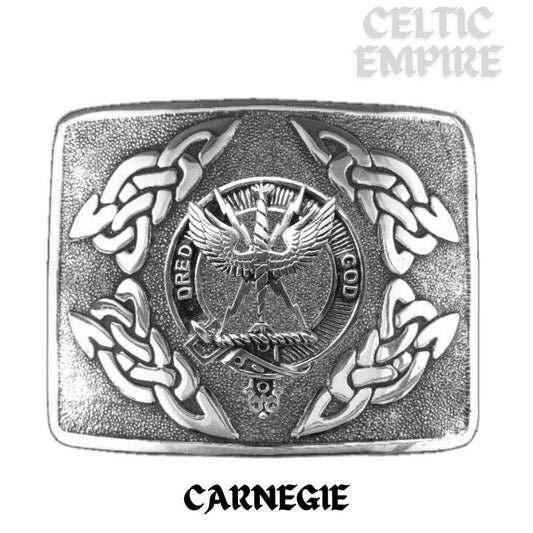 Carnegie Family Clan Crest Interlace Kilt Belt Buckle