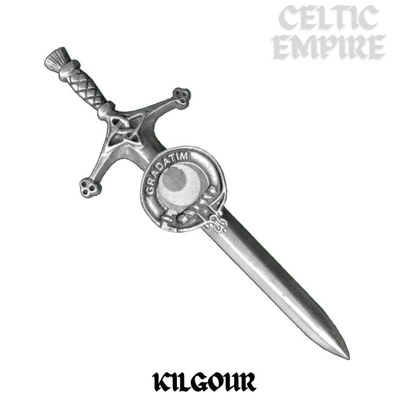Kilgour Family Clan Crest Kilt Pin, Scottish Pin
