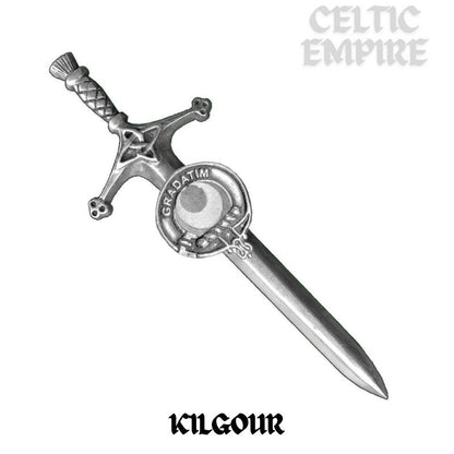 Kilgour Family Clan Crest Kilt Pin, Scottish Pin
