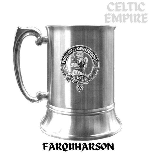 Farquharson Scottish Family Clan Crest Badge Tankard