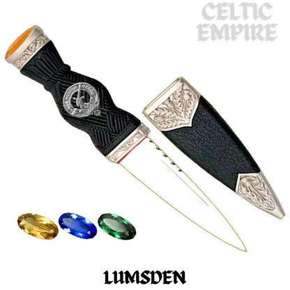 Lumsden Family Clan Crest Sgian Dubh, Scottish Knife