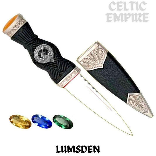 Lumsden Family Clan Crest Sgian Dubh, Scottish Knife