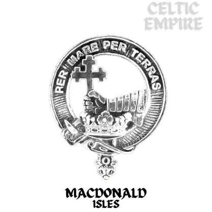 MacDonald (Isles) Family Clan Crest Celtic Cuff Bracelet