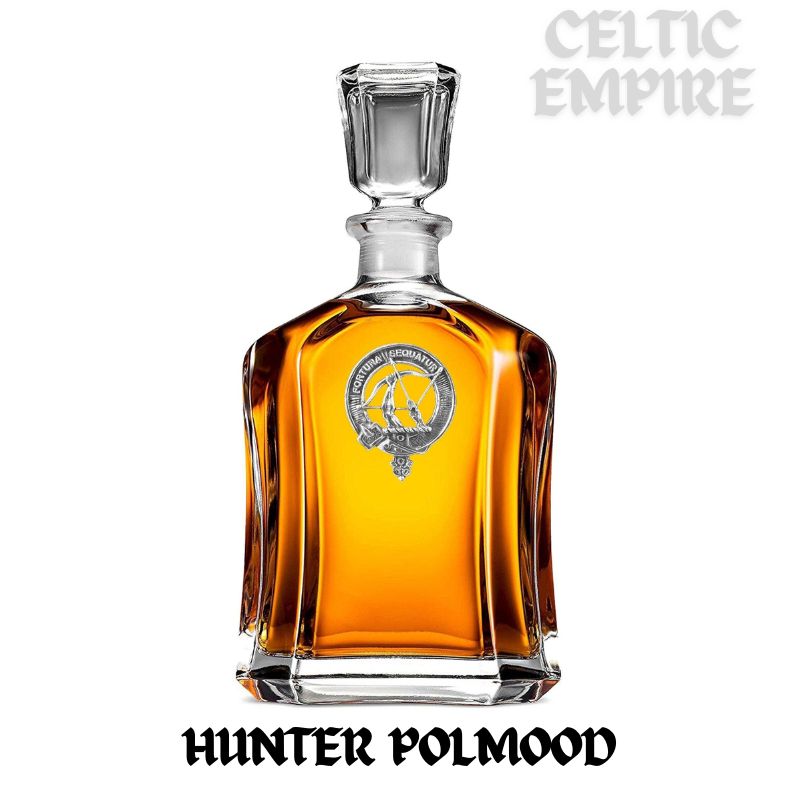 Hunter (Polmood) Family Clan Crest Badge Whiskey Decanter