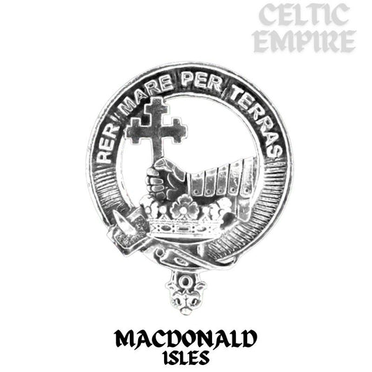 MacDonald Isles Family Clan Crest Scottish Cap Badge