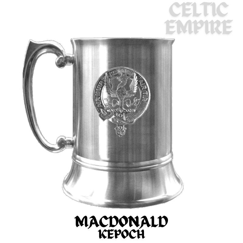 MacDonald (Keppoch) Scottish Family Clan Crest Badge Tankard
