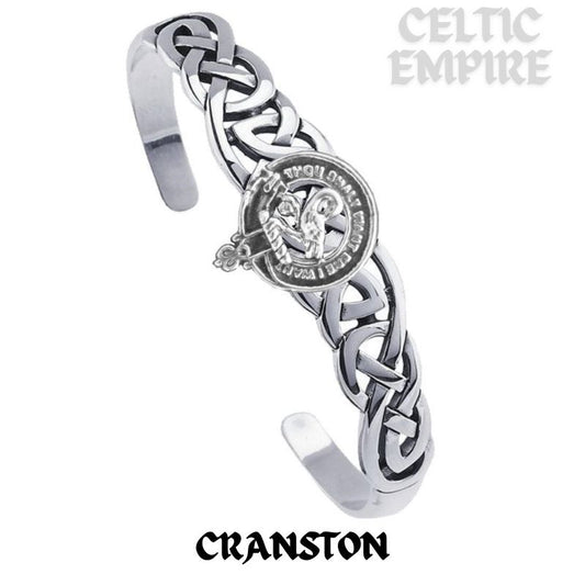 Cranston Family Clan Crest Celtic Cuff Bracelet
