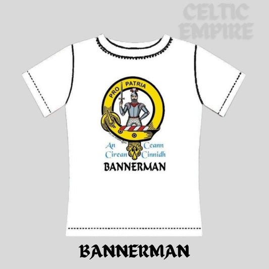 Bannerman Scottish Family Clan Crest Full T-Shirt, Family Crest Shirt