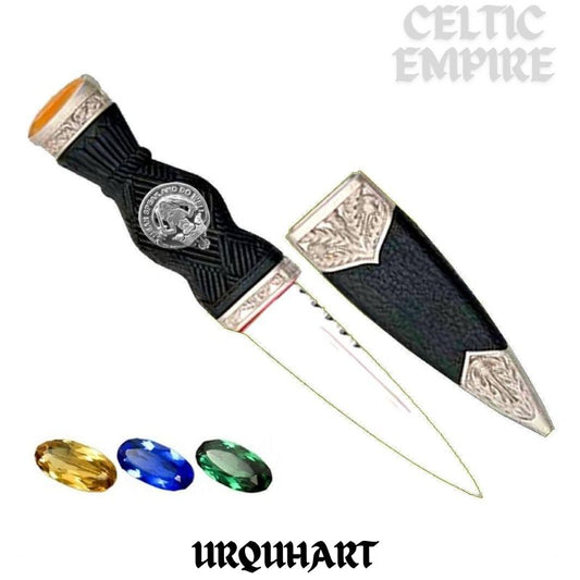 Urquhart Family Clan Crest Sgian Dubh, Scottish Knife