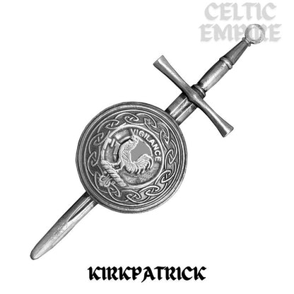Kirkpatrick Scottish Family Clan Dirk Shield Kilt Pin