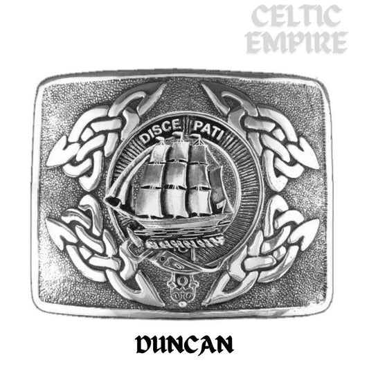 Duncan Family Clan Crest Interlace Kilt Belt Buckle