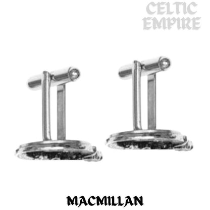 MacMillan Family Clan Crest Scottish Cufflinks; Pewter, Sterling Silver and Karat Gold