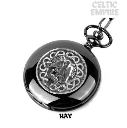 Hay Scottish Family Clan Crest Pocket Watch