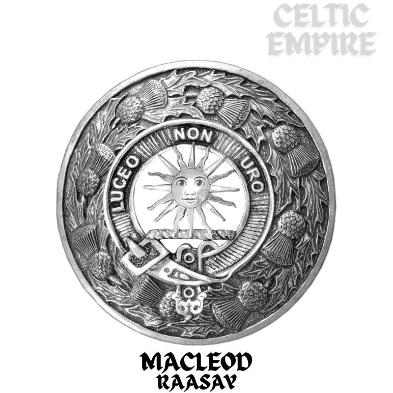 MacLeod (Raasay) Family Clan Badge Scottish Plaid Brooch