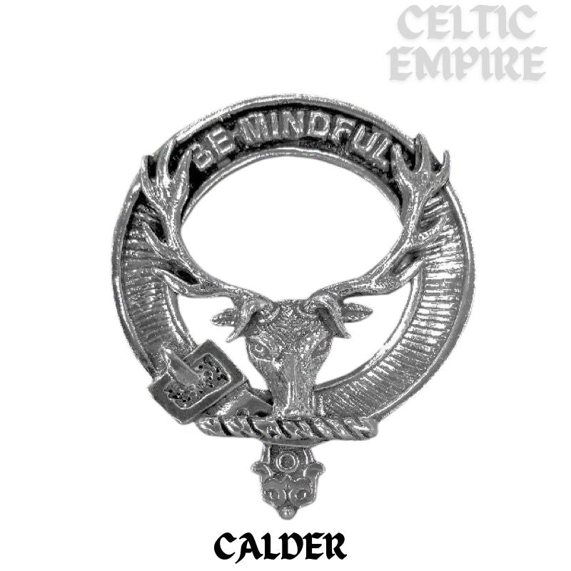 Calder Family Clan Badge Scottish Plaid Brooch
