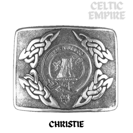 Christie Family Clan Crest Interlace Kilt Belt Buckle