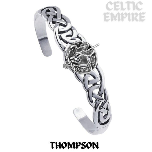 Thompson Family Clan Crest Celtic Cuff Bracelet
