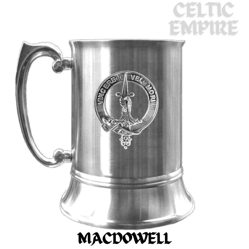 MacDowell Scottish Family Clan Crest Badge Tankard