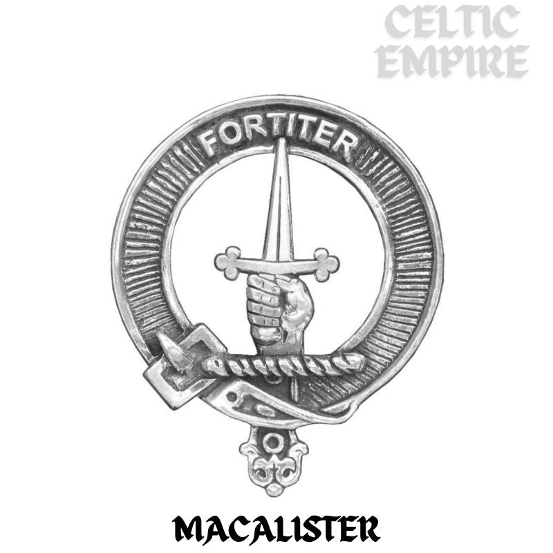 MacAlister Scottish Family Clan Crest Badge Tankard