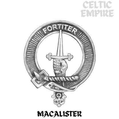 MacAlister Scottish Family Clan Crest Badge Tankard