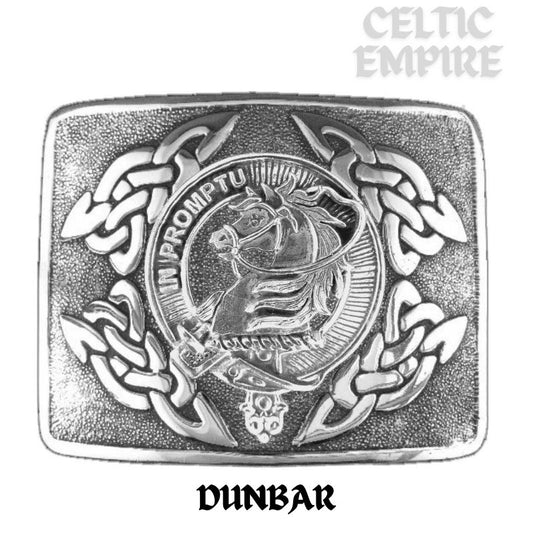Dunbar Family Clan Crest Interlace Kilt Belt Buckle